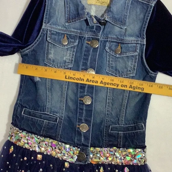 Upcycled Hybrid & Company Denim Jacket Sz S - Picture 12 of 13